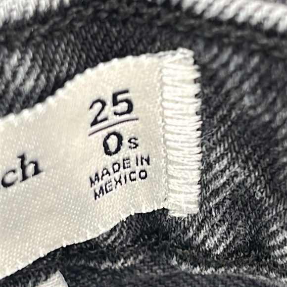 Abercrombie & Fitch 25, 0 Short Curve Love Gray , Charcoal Black 90s Straight HR - Picture 5 of 15